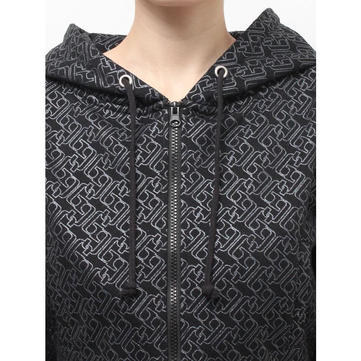 GG chain glitter print shortパーカー | GYDA | 詳細画像24 