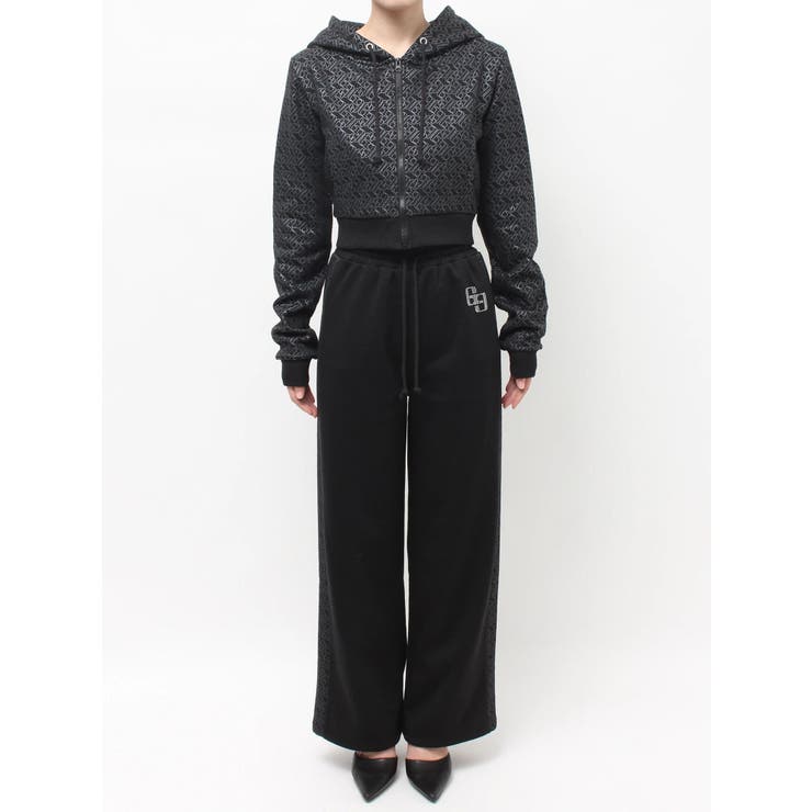 GG chain glitter print shortパーカー | GYDA | 詳細画像29 