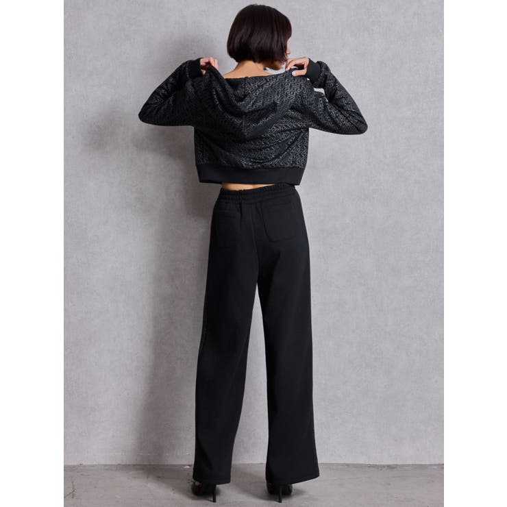 GG chain glitter print shortパーカー | GYDA | 詳細画像9 