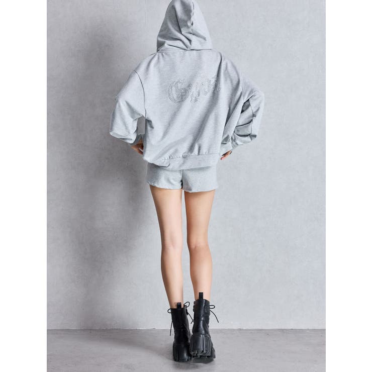 NEW BACK GYDAラインストーンラメパーカー | GYDA | 詳細画像18 