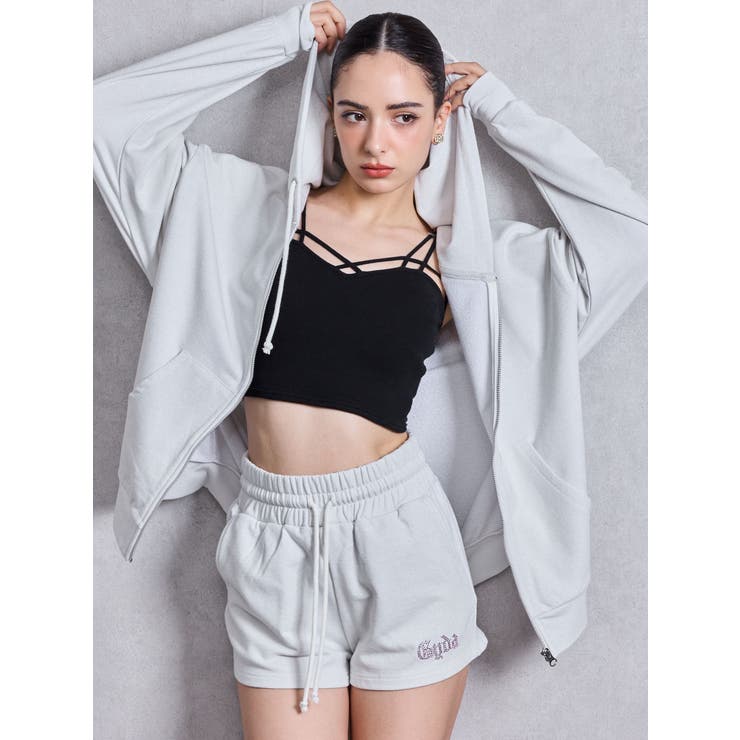 NEW BACK GYDAラインストーンラメパーカー | GYDA | 詳細画像19 