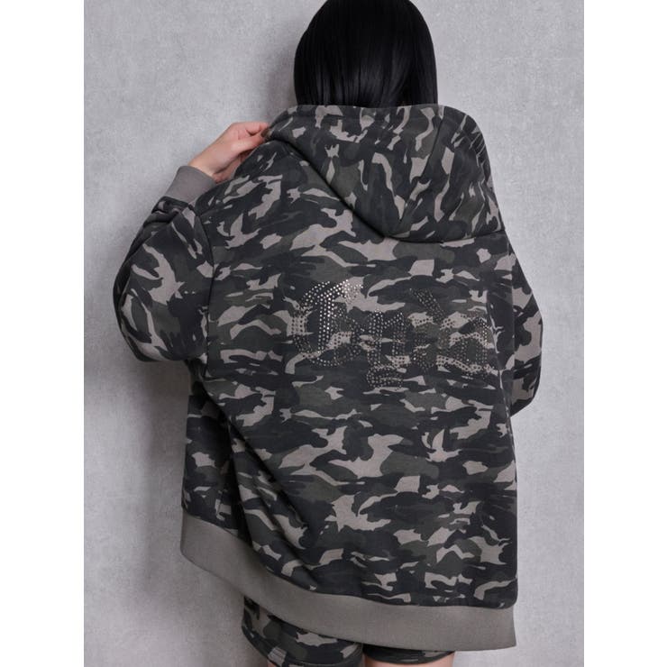 NEW BACK GYDAラインストーンラメパーカー | GYDA | 詳細画像2 