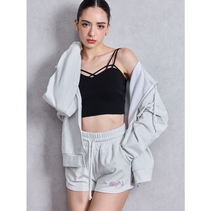 NEW BACK GYDAラインストーンラメパーカー | GYDA | 詳細画像20 