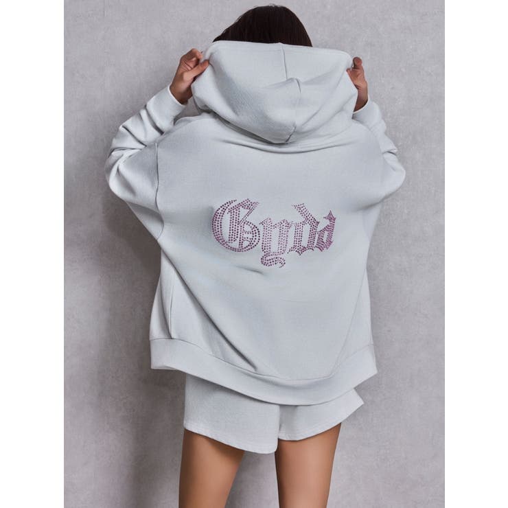 NEW BACK GYDAラインストーンラメパーカー | GYDA | 詳細画像25 