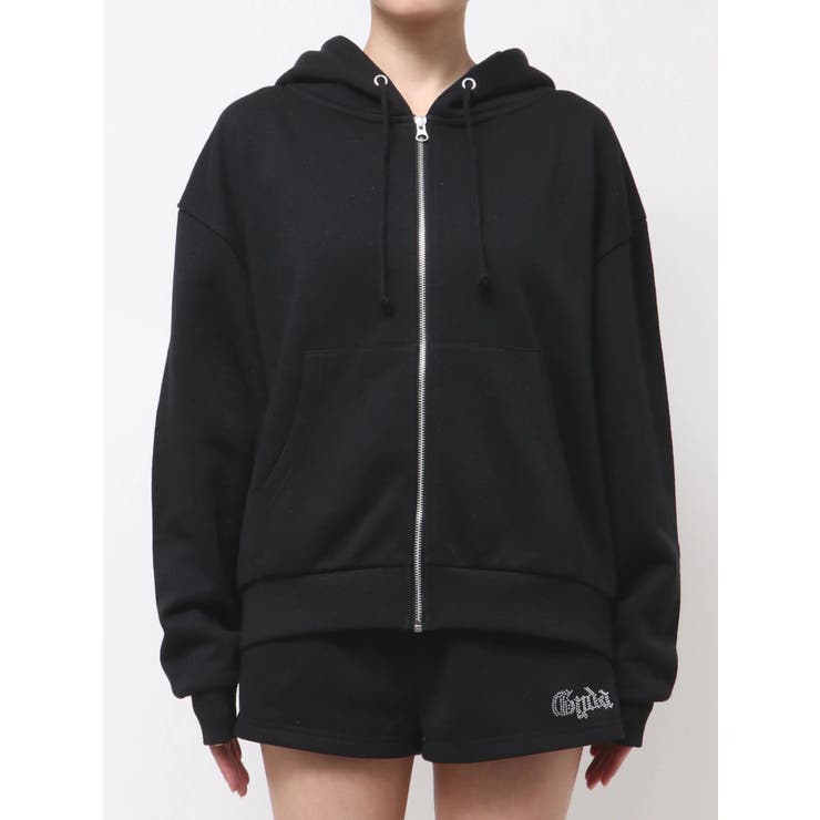 NEW BACK GYDAラインストーンラメパーカー | GYDA | 詳細画像30 