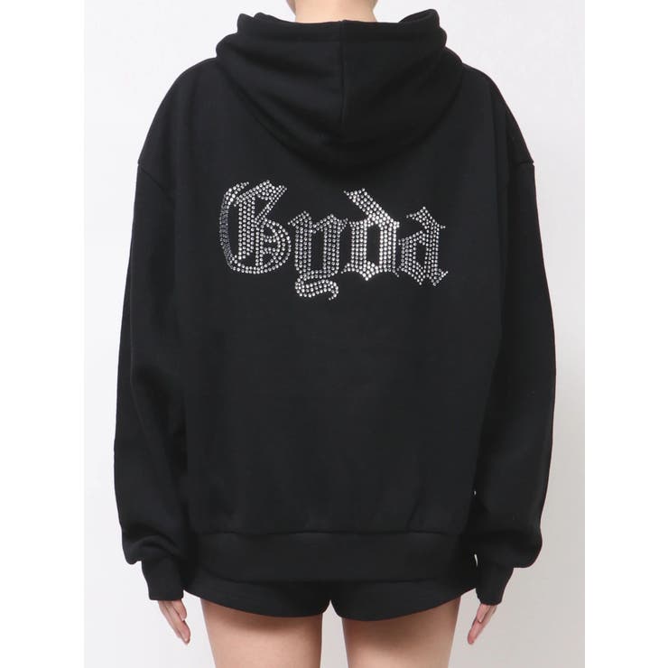 NEW BACK GYDAラインストーンラメパーカー | GYDA | 詳細画像32 