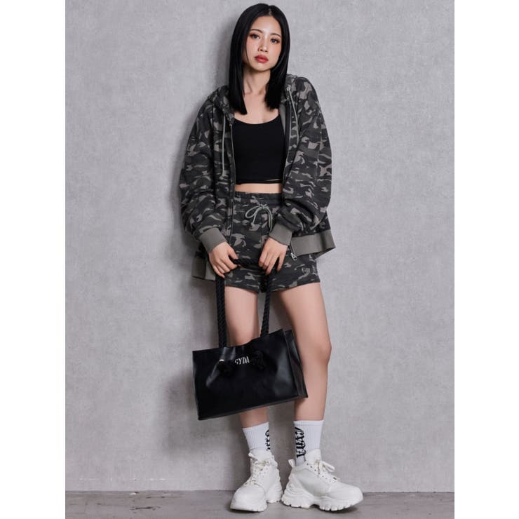 NEW BACK GYDAラインストーンラメパーカー | GYDA | 詳細画像7 