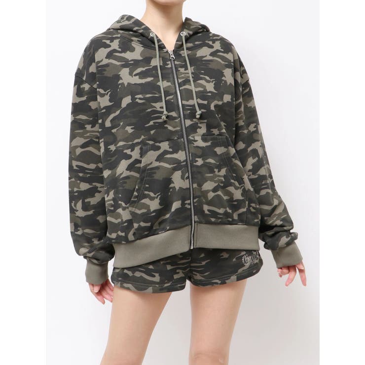 NEW BACK GYDAラインストーンラメパーカー | GYDA | 詳細画像9 