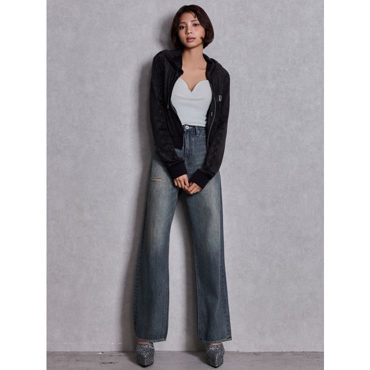 ショルダーストラップリブベアビスチェ | GYDA | 詳細画像16 