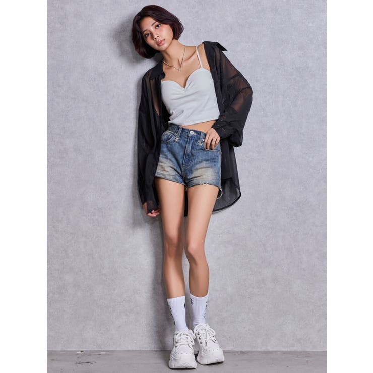 ショルダーストラップリブベアビスチェ | GYDA | 詳細画像33 