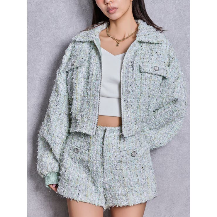 Symmetry GYDAラメツイードジャケット | GYDA | 詳細画像1 