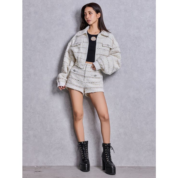 Symmetry GYDAラメツイードジャケット | GYDA | 詳細画像10 