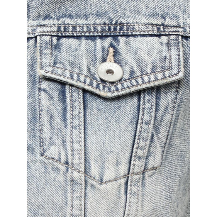 Symmery GYDA EMBOSSノーカラーデニムショートブルゾン | GYDA | 詳細画像38 