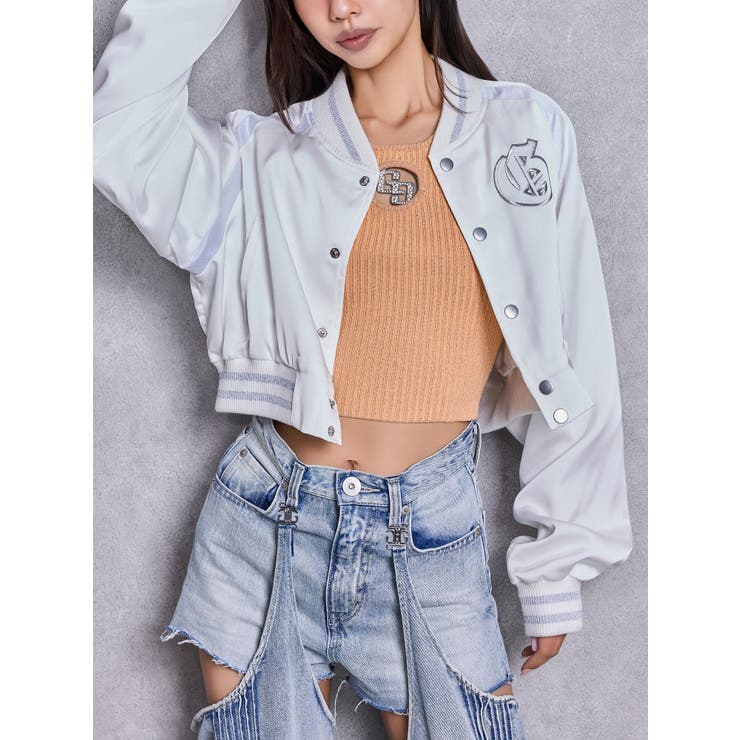 オフホワイト | BACK GYDA logo Shortブルゾン | GYDA