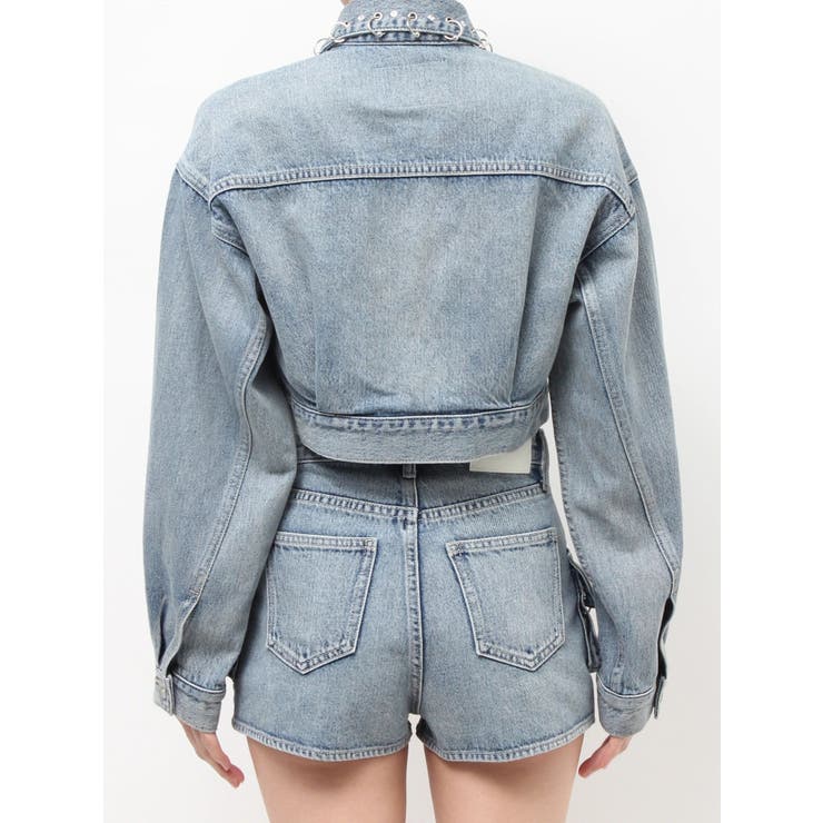 ring bijou studsデザインデニムショートGジャン | GYDA | 詳細画像19 