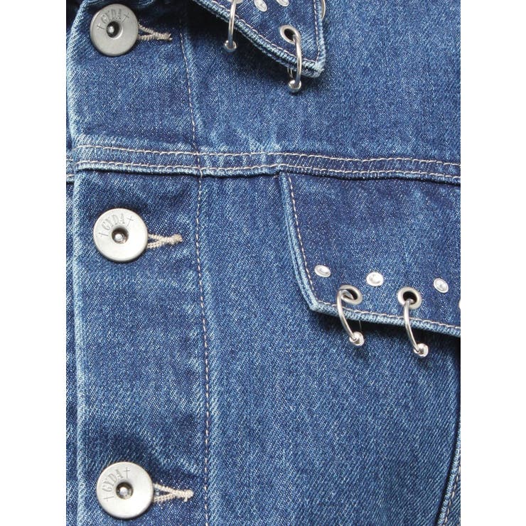 ring bijou studsデザインデニムショートGジャン | GYDA | 詳細画像27 