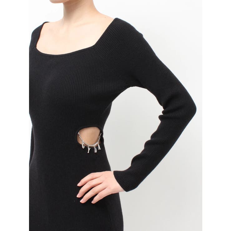 GYDA chain SIDE OPENロングフレアニットワンピース | GYDA | 詳細画像15 