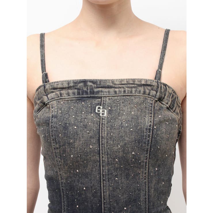 GG bijouデニムプリーツスカートライクミニワンピース | GYDA | 詳細画像18 