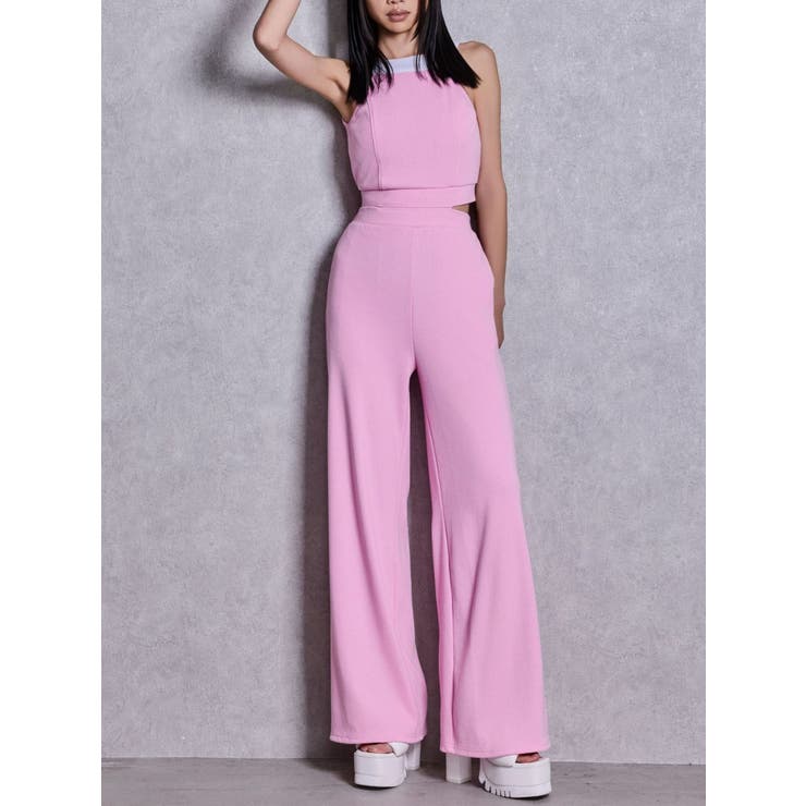 ピンク | バックZIPテレコロンパース | GYDA