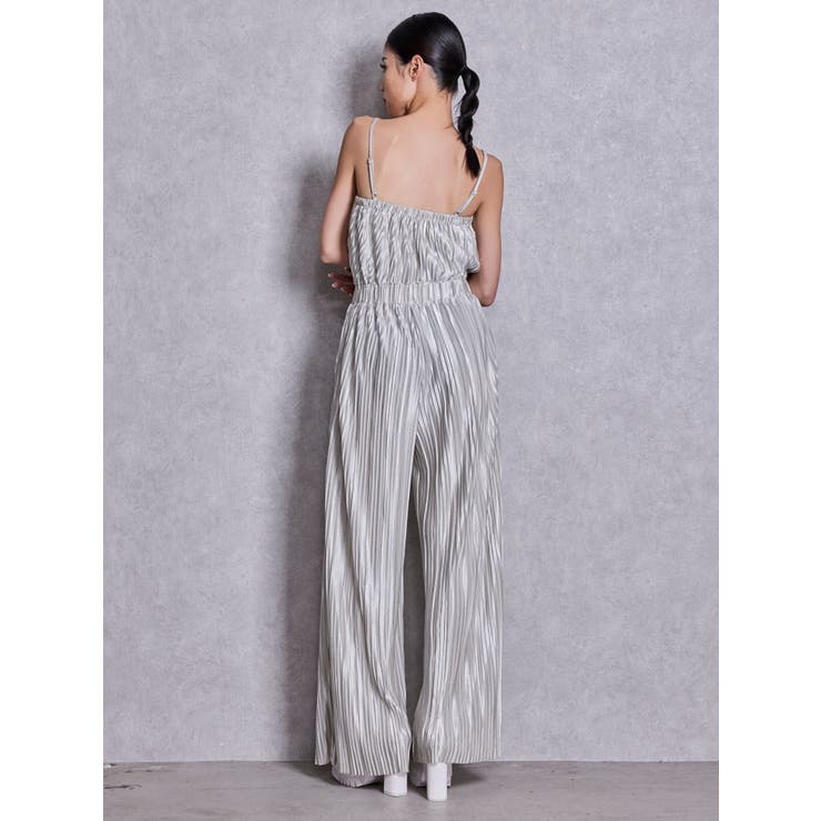 SPARKLEサテンプリーツロンパース | GYDA | 詳細画像3 