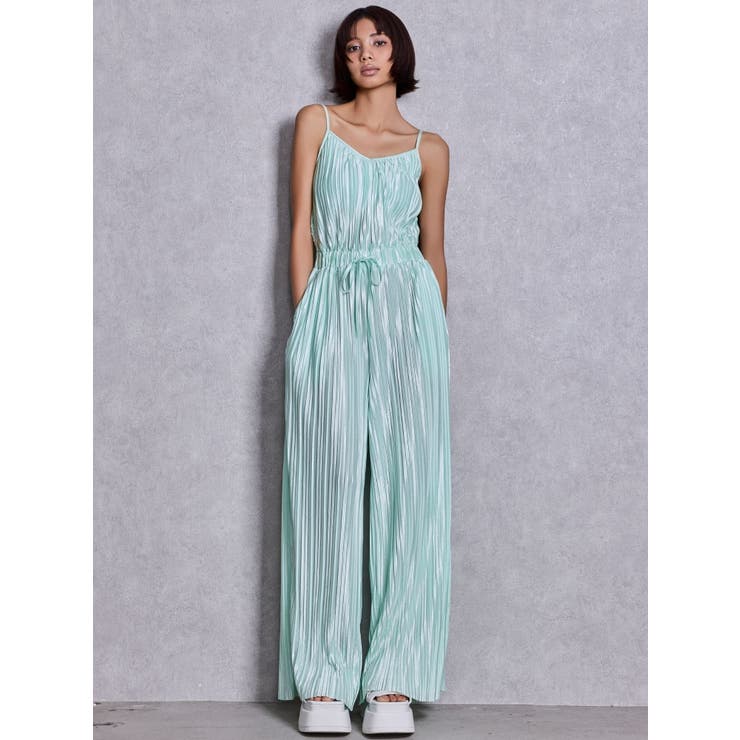 SPARKLEサテンプリーツロンパース | GYDA | 詳細画像7 