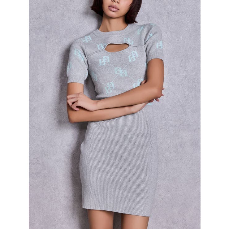 グレー | GG FRONT OPENニットワンピース | GYDA