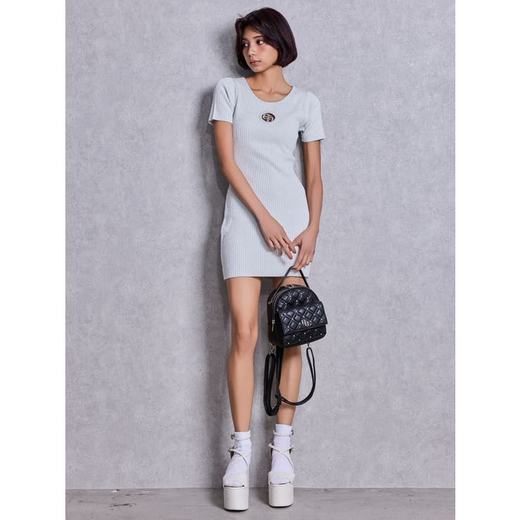 GG bijou MOLDハーフスリーブニットワンピース | GYDA | 詳細画像10 