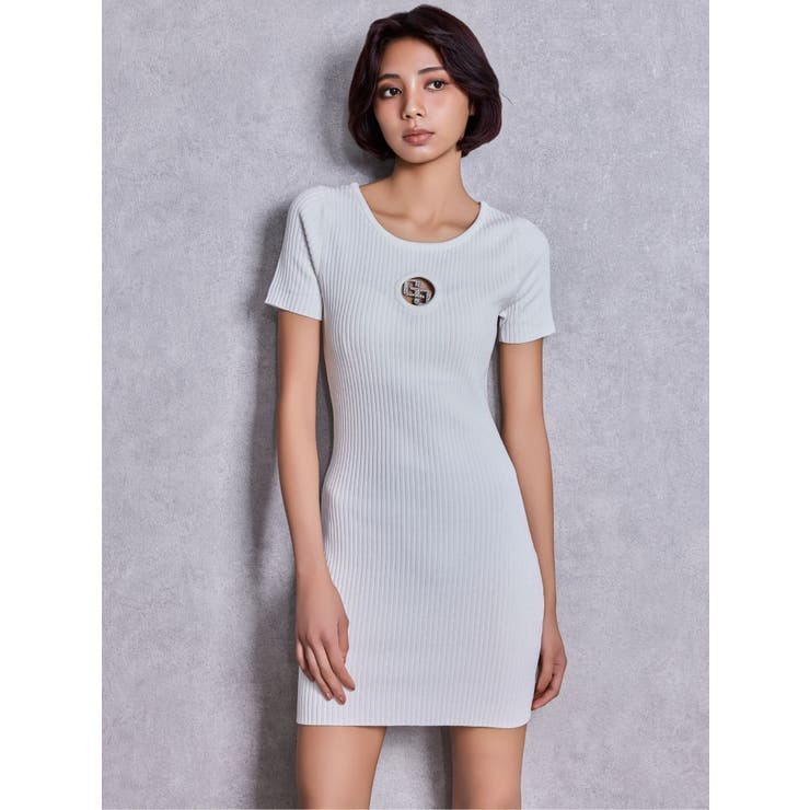 GG bijou MOLDハーフスリーブニットワンピース | GYDA | 詳細画像6 