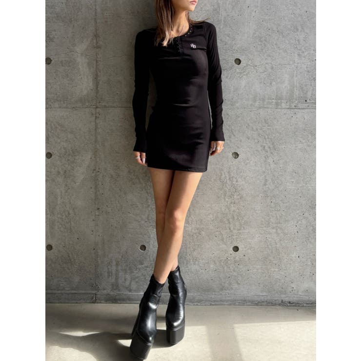 【TINY】GGスタッズデザインテレコミニワンピース | GYDA | 詳細画像5 