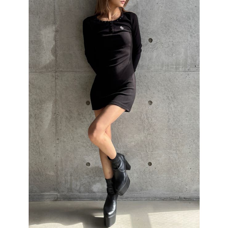 【TINY】GGスタッズデザインテレコミニワンピース | GYDA | 詳細画像6 