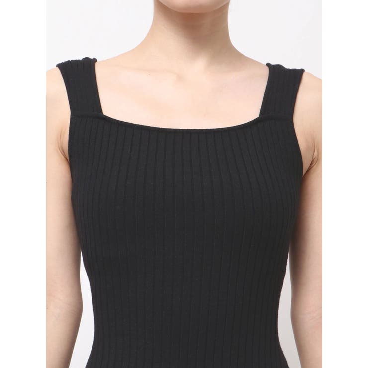 バックオープンジップスリットリブニットロングワンピース | GYDA | 詳細画像17 