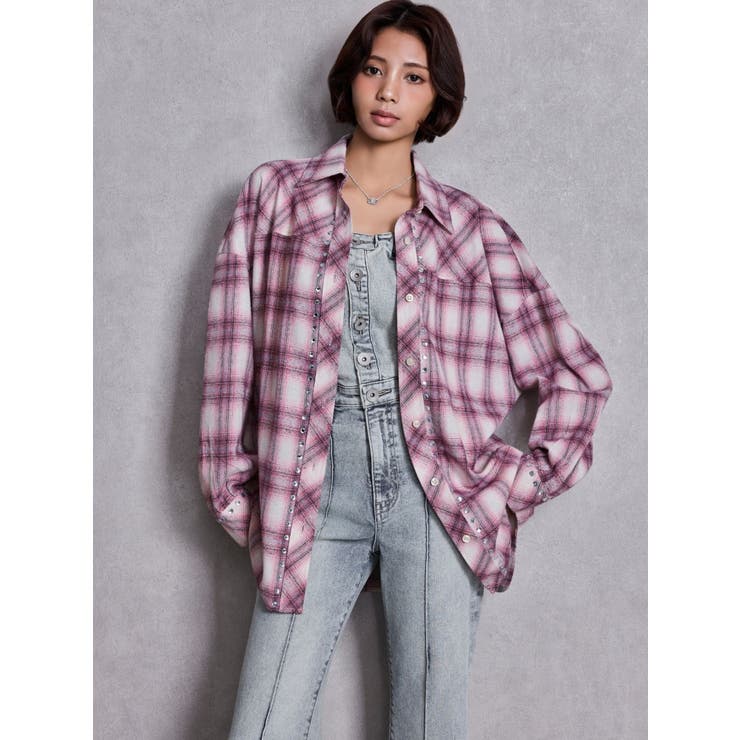 bijouチェックシャツ | GYDA | 詳細画像10 