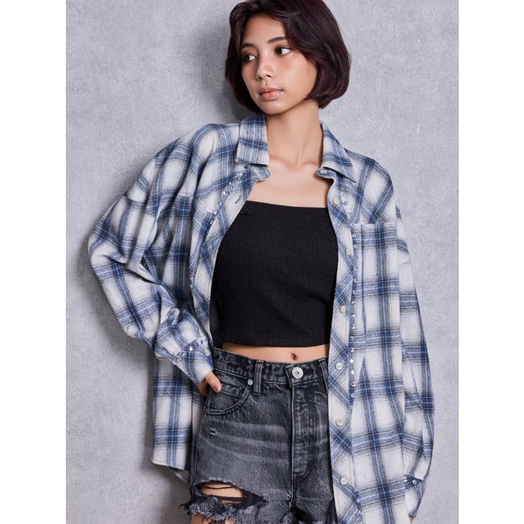 bijouチェックシャツ | GYDA | 詳細画像2 