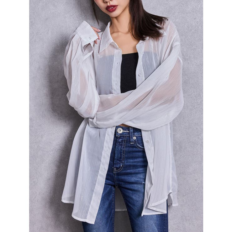 オフホワイト | オーバーラメシアーシャツ | GYDA