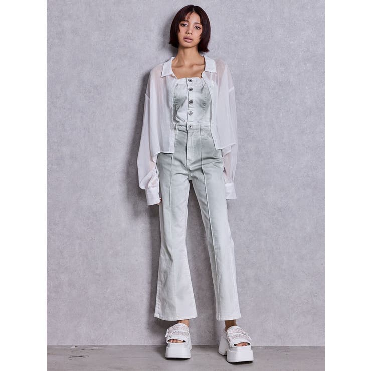 SHEERラメショートシャツ | GYDA | 詳細画像18 