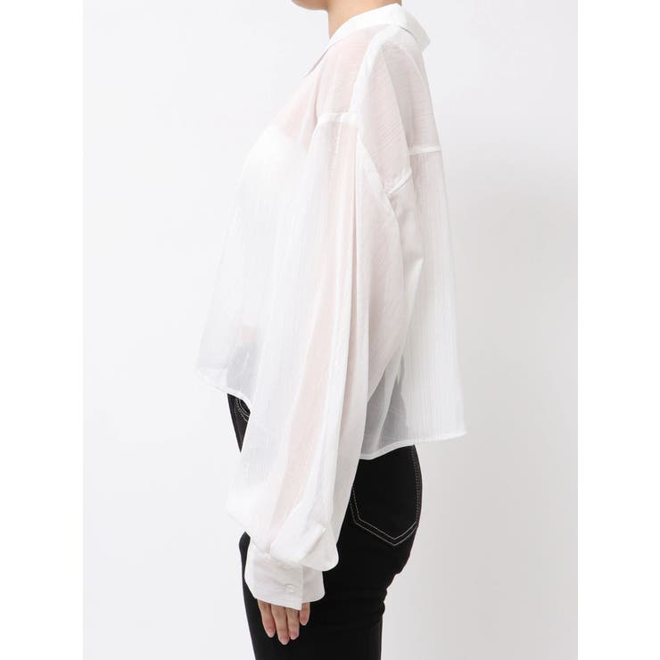 SHEERラメショートシャツ | GYDA | 詳細画像20 