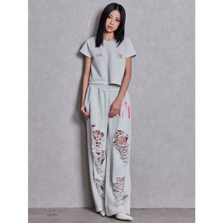 GYDA×DC ダメージSPARKLE LOGOスウェットパンツ | GYDA | 詳細画像3 