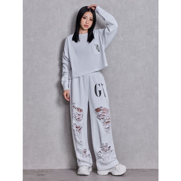 GYDA×DC ダメージSPARKLE LOGOスウェットパンツ | GYDA | 詳細画像8 