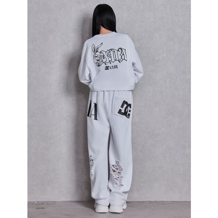 GYDA×DC ダメージSPARKLE LOGOスウェットパンツ | GYDA | 詳細画像9 