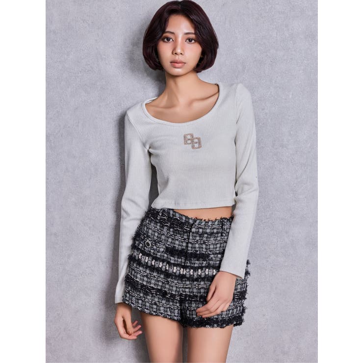 Symmetry GYDAラメツイードショートパンツ | GYDA | 詳細画像17 