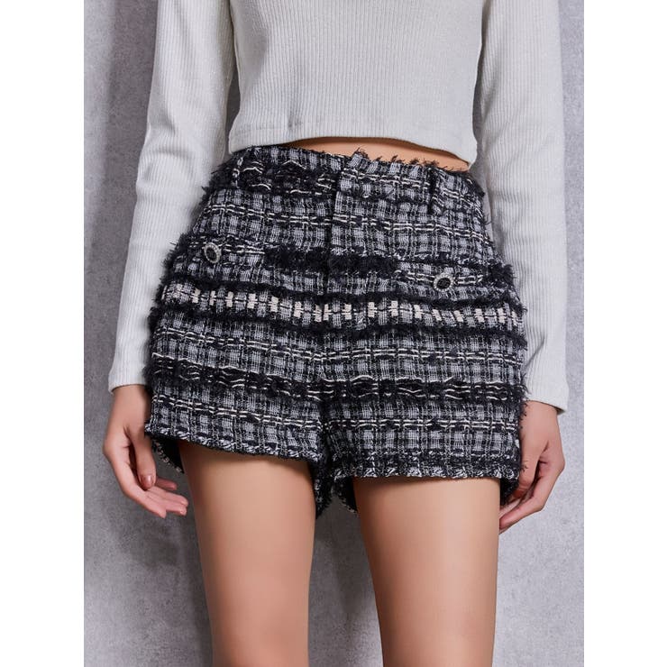 Symmetry GYDAラメツイードショートパンツ | GYDA | 詳細画像30 