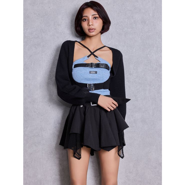 HEM Symmetryメッシュスカートライクショートパンツ | GYDA | 詳細画像16 