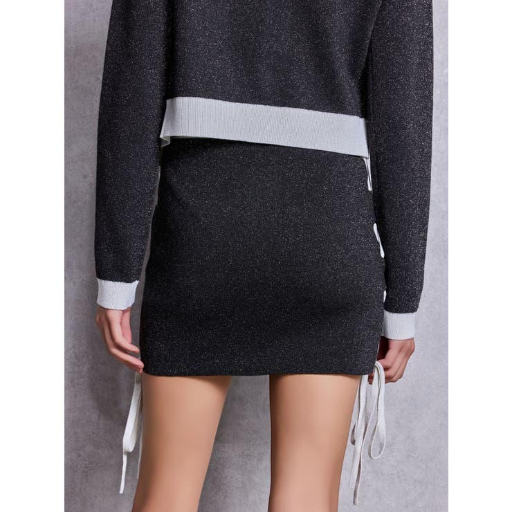 フロントレースアップラメニットスカートライクショートパンツ | GYDA | 詳細画像33 