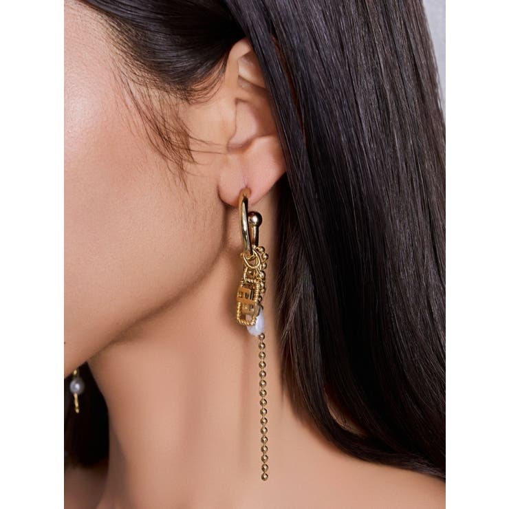 ゴールド | JEYSUS Imitation pearl GGフープピアス | GYDA