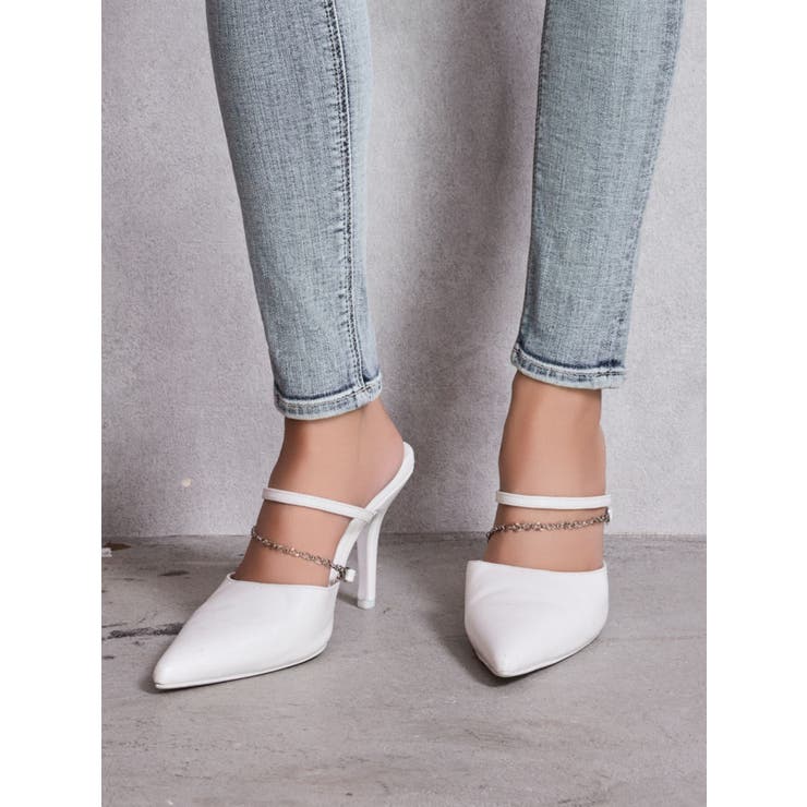 GDビジューMOLDチェーンストラップポインテッドミュール | GYDA | 詳細画像43 