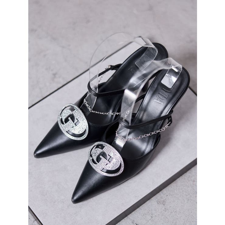 GDビジューMOLDチェーンストラップポインテッドミュール | GYDA | 詳細画像45 