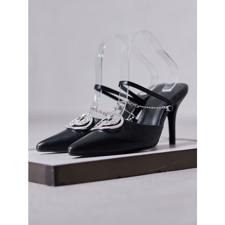 GDビジューMOLDチェーンストラップポインテッドミュール | GYDA | 詳細画像46 