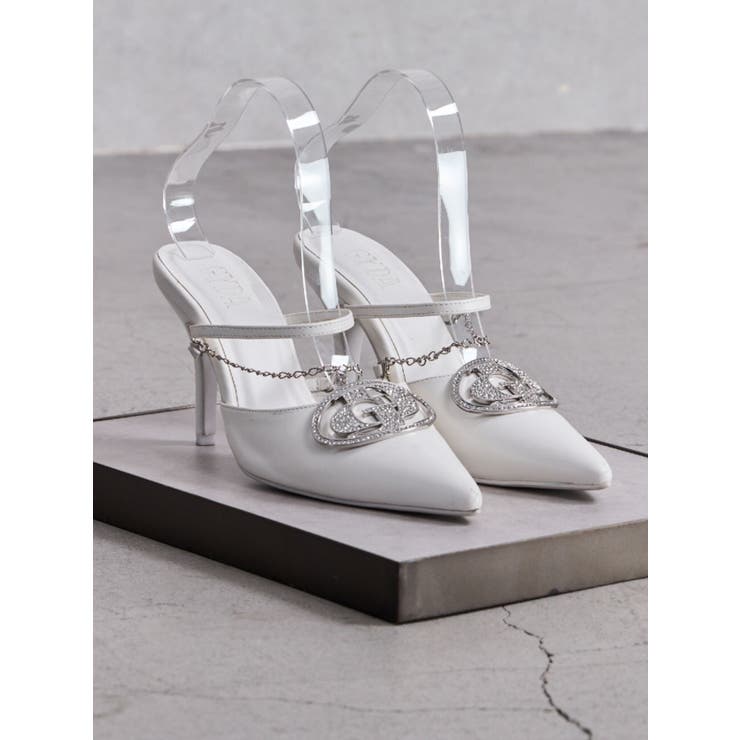 GDビジューMOLDチェーンストラップポインテッドミュール | GYDA | 詳細画像47 