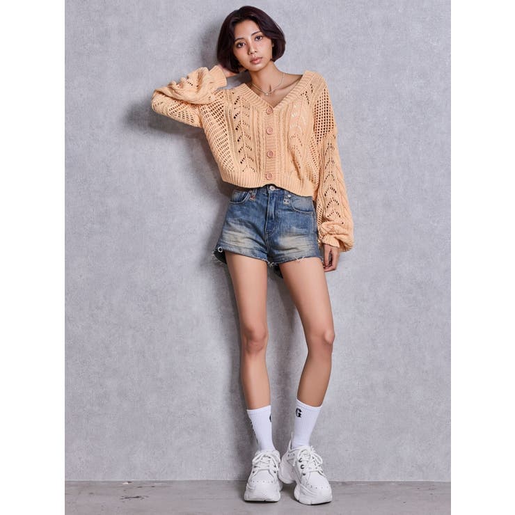 ハイウエストSymmetry GYDA 2WAYラインプリーツデニムパンツ | GYDA | 詳細画像21 