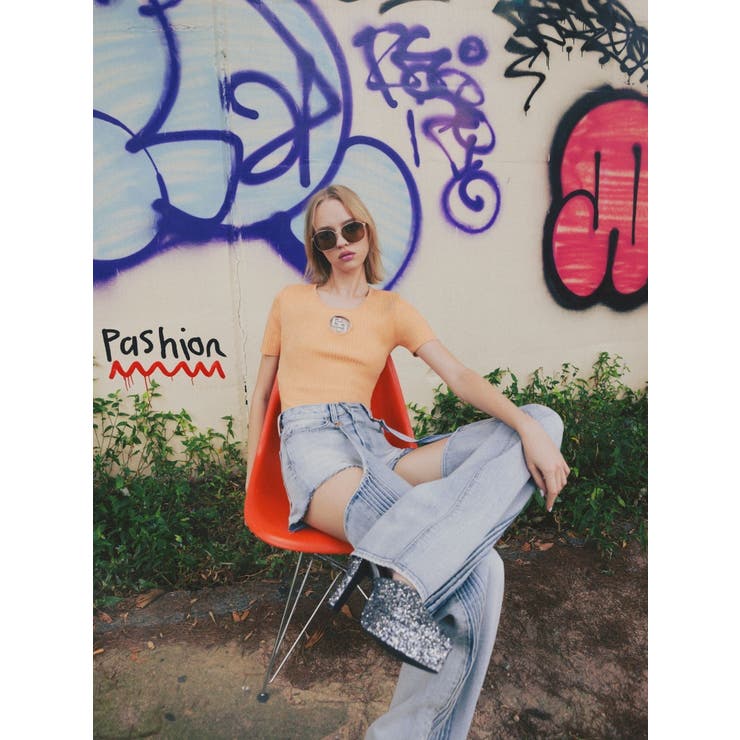 ハイウエストSymmetry GYDA 2WAYラインプリーツデニムパンツ | GYDA | 詳細画像38 